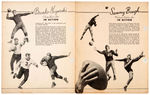 1938 FOOTBALL PLAYERS DIXIE PICTURES PREMIUM PAIR.