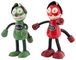 “FELIX” GREEN & RED VARIETY FUN-E-FLEX FIGURE PAIR.