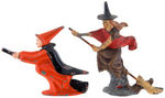 HALLOWEEN WITCH CAST METAL PAIR.