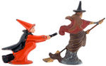 HALLOWEEN WITCH CAST METAL PAIR.