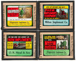 FARM EQUIPMENT GROUP OF FOUR GLASS SLIDES.