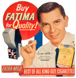 “JACK WEBB DRAGNET RADIO & TV PROGRAM” FATIMA CIGARETTES STORE STANDEE.