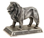 “MONARCH FIRE INSURANCE CO.” LION PAPERWEIGHT.