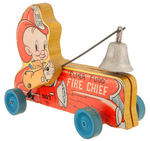 “ELMER FUDD FIRE CHIEF” BRICE PULL TOY.