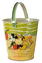 DISNEY MULTI-CHARACTER EMBOSSED SAND PAIL.