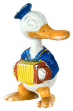 DONALD DUCK WITH ACCORDION (LARGE SIZE) BISQUE.