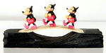 MICKEY MOUSE CELLULOID TRIO ON BRIDGE.