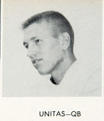 JOHNNY UNITAS "UNIVERSITY OF LOUISVILLE, KENTUCKY" 1954 YEARBOOK.