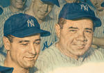 NEW YORK YANKEES MANAGER JOE MCCARTHY CALENDAR W/ART BY JAMES BAMA FEATURING MANY YANKEE PLAYERS.