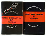 "MATCH CORPORATION OF AMERICA" MATCH BOOK SALESMAN'S SAMPLE CATALOG PAIR/BROCHURE/FOLDER LOT.