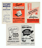 "MATCH CORPORATION OF AMERICA" MATCH BOOK SALESMAN'S SAMPLE CATALOG PAIR/BROCHURE/FOLDER LOT.