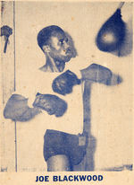 "JOE BLACKWOOD VS. CHET VINCI" 1949 MIDDLEWEIGHT FIGHT BOXING POSTER.