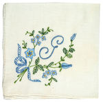 GRETA GARBO MONOGRAMMED HANDKERCHIEF.