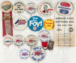 AUTO RACE BUTTON COLLECTION INCLUDING INDIANAPOLIS AND SIX OTHER LOCATIONS.