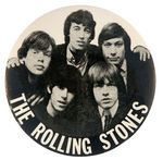 "THE ROLLING STONES" THEIR FIRST U.S.A. BUTTON.