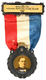 McKINLEY RIBBON BADGE FROM "BROOKLYN/YOUNG REPUBLICAN CLUB/1900."