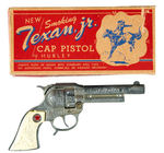 “NEW SMOKING TEXAN, JR.” HUBLEY BOXED CAP PISTOL.