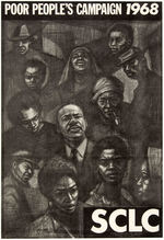 SCARCE "POOR PEOPLE'S CAMPAIGN 1968 SCLC" POSTER FEATURING MARTIN LUTHER KING.