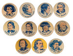 WESTERN & MILITARY HEROES COMPLETE SET FROM BUTTON GUM.