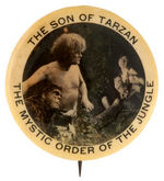 FIRST EVER TARZAN RARE 1920 MOVIE SERIAL BEAUTIFULLY TINTED REAL PHOTO BUTTON.