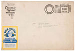 CREAM OF WHEAT ENVELOPE WITH "BUCK ROGERS" RADIO STICKER.