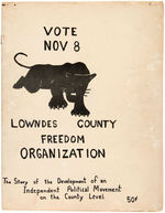 RARE BLACK PANTHERS "LOWNDES COUNTY FREEDOM ORGANIZATION" EDUCATIONAL BOOKLET.