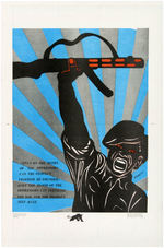 GRAPHIC BLACK PANTHER POSTER "ONLY ON THE BONES OF THE OPPRESSORS CAN FREEDOM BE FOUNDED".
