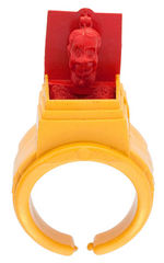 HOWDY DOODY JACK-IN-THE-BOX RING RED TOP VARIETY.