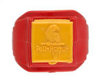 HOWDY DOODY "POLL PARROT" JACK-IN-THE-BOX RING WITH YELLOW TOP.