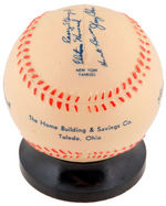 NEW YORK YANKEES BASEBALL BANK WITH FACSIMILE SIGNATURES.