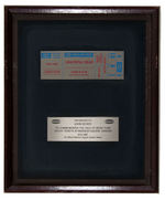 THE GRATEFUL DEAD CONCERT TICKET AWARD DISPLAY.