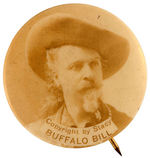 "BUFFALO BILL/COPYRIGHT BY STACY" REAL PHOTO BUTTON.