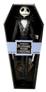 "THE NIGHTMARE BEFORE CHRISTMAS" APPLAUSE JACK & SALLY DOLLS IN COFFIN BOXES.