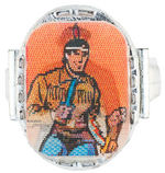 TONTO AND CAPTAIN ACTION ORIGINAL ISSUE 1960s PLASTIC FLASHER RING.