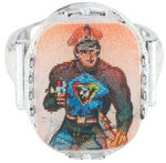 TONTO AND CAPTAIN ACTION ORIGINAL ISSUE 1960s PLASTIC FLASHER RING.