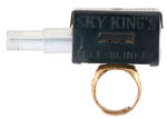 “SKY KING’S TELE-BLINKER” HUGE RING WITH WORKING GLOW INSERTS PLUS INSTRUCTION SHEET & MAILER.