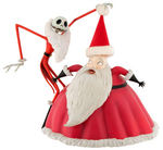 THE NIGHTMARE BEFORE CHRISTMAS "JACK SKELLINGTON AND SANTA CLAUS BIG FIGURES" LARGE STATUE.