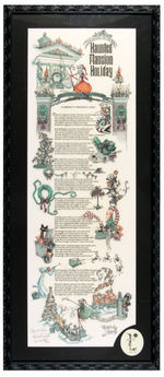 HAUNTED MANSION HOLIDAY FRAMED "THE NIGHTMARE BEFORE CHRISTMAS - A GHOSTLY HOLIDAY TALE" LITHOGRAPH.