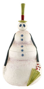 "THE NIGHTMARE BEFORE CHRISTMAS" CERAMIC COOKIE JAR TRIO.