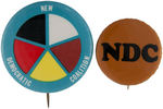 "NEW DEMOCRATIC COALITION" FOUR BUTTONS FOLLOWING THE DISASTROUS 1968 CHICAGO CONVENTION.