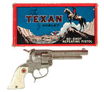 “THE TEXAN BY HUBLEY”  CAP PISTOL WITH CLOSED BOX.