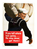 WWII SAILOR WITH DUFFLEBAG POSTER.