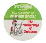 BUGS BUNNY BIG 4" BUTTON SPONSORED BY NYC RADIO, "SAM GOODY, WARNER BROS."