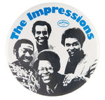 FOUR LARGE 4" BUTTONS WITH PERFORMERS ON CURTIS MAYFIELD'S LABEL EARLY 1970s.