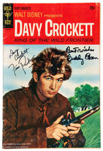 FESS PARKER & BUDDY EBSEN SIGNED "DAVY CROCKETT - KING OF THE WILD FRONTIER" COMIC BOOK.