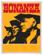 "BONANZA" CAST-SIGNED POSTER.