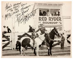 CREATOR FRED HARMAN  AT “RED RYDER ROUNDUP” AUTOGRAPHED  PHOTO.