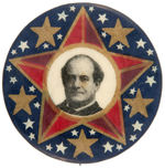 BRYAN VERY GRAPHIC 1908 STAR STUDDED PORTRAIT BUTTON.