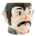 MULTIPLE EYED COMIC MAN DECANTER SET/MUG/BOTTLE OPENER.