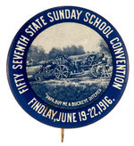 "'PAPA, BUY ME A BUCKEYE DITCHER'" RARE 1916 BUTTON.